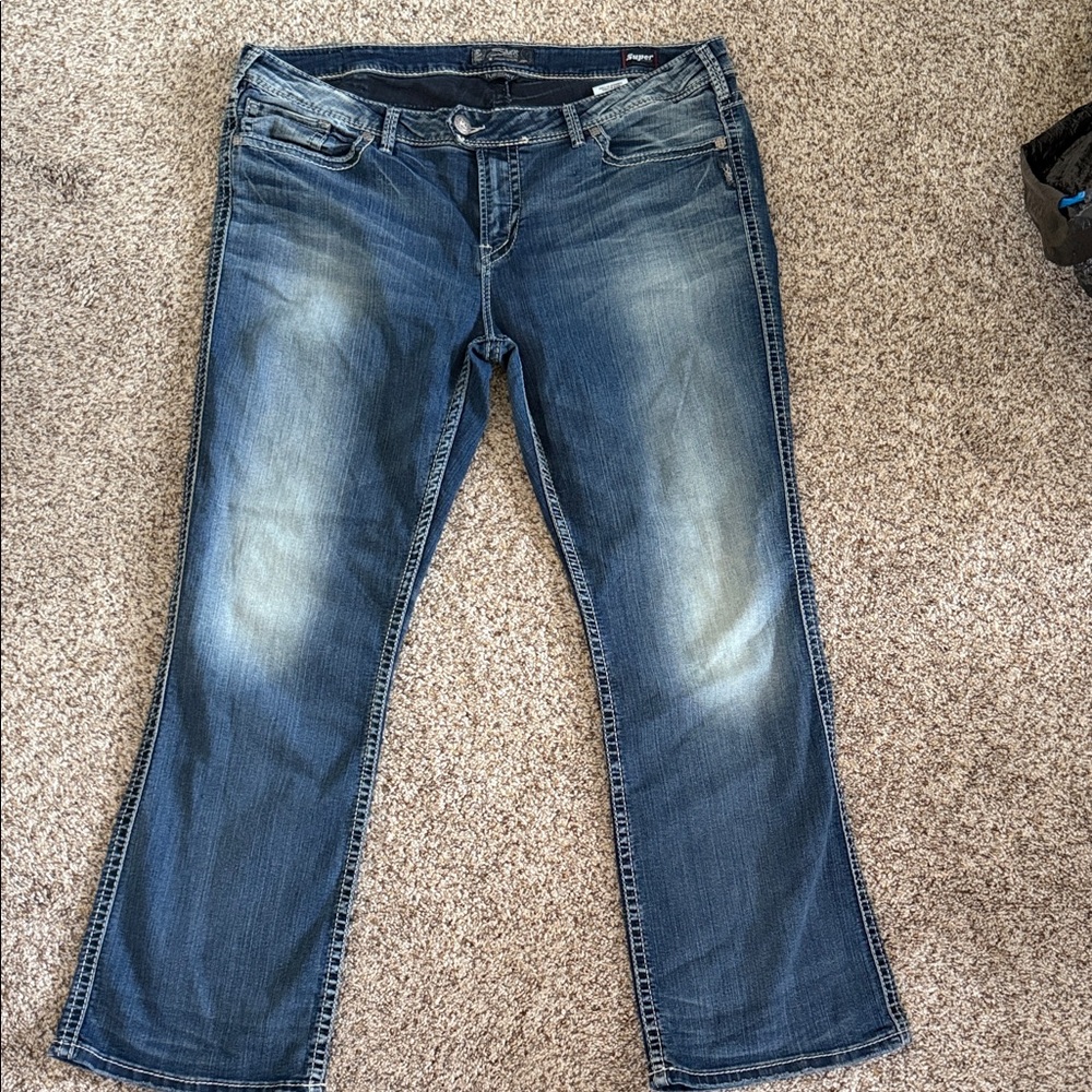 Silver Jeans Women's Faded Blue Bootcut Jeans